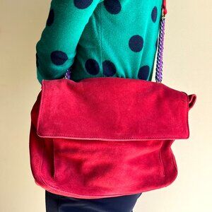 Zara Genuine Suede Leather Crossbody Bag